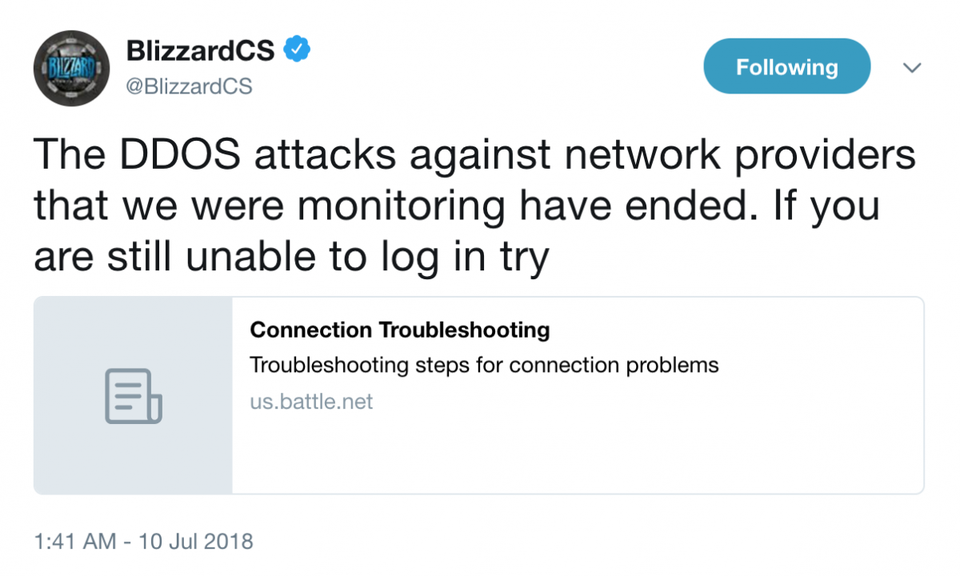 Blizzard DDoS